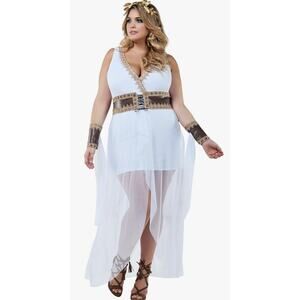NWT Starline Golden Goddess White Maxi Dress Halloween Costume